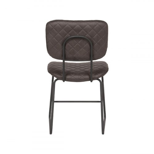 Esszimmerstuhl Sev 49x60x87 cm Anthrazit Mikrofaser , Schwarzes Metall