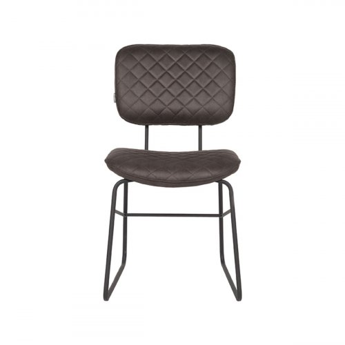 Esszimmerstuhl Sev 49x60x87 cm Anthrazit Mikrofaser , Schwarzes Metall