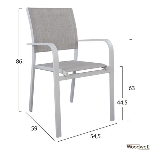 Esstisch-Set 7 Stk. in weißer Farbe mit Polywood Tischoberfläche + Eros Sessel
