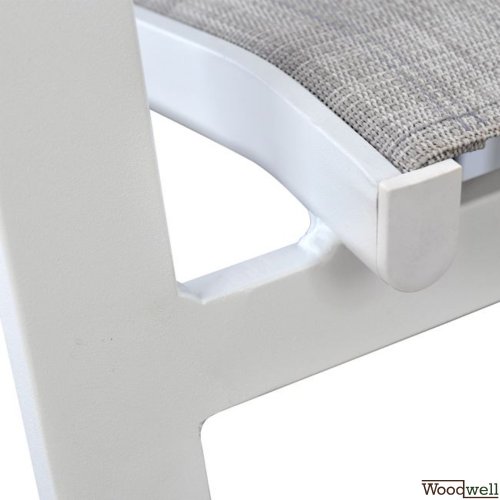 Esstisch-Set 7 Stk. in weißer Farbe mit Polywood Tischoberfläche + Eros Sessel