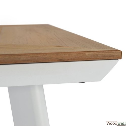 Esstisch-Set 7 Stk. in weißer Farbe mit Polywood Tischoberfläche + Eros Sessel