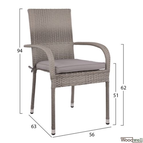 Esstisch-Set 7 Stk. mit Metalltisch 150x90 + Stühle Korb-Rattan-Futter in Grau Ideal für den Außenbereich