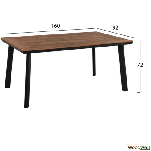 Dining table set made of aluminum and polywood in anthracite color