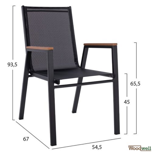 Esstisch Set aus Aluminium und Polywood in Farbe Anthrazit