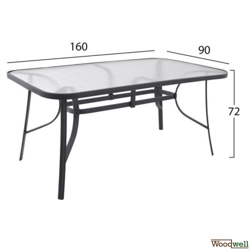 Esstisch Set aus Metall und Wicker in Farbe Grau
