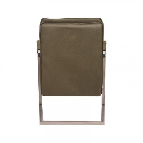 "Jim" armchair with armrests in army green