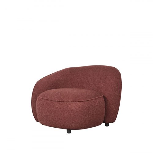 Left armchair "Livo" in red boucle