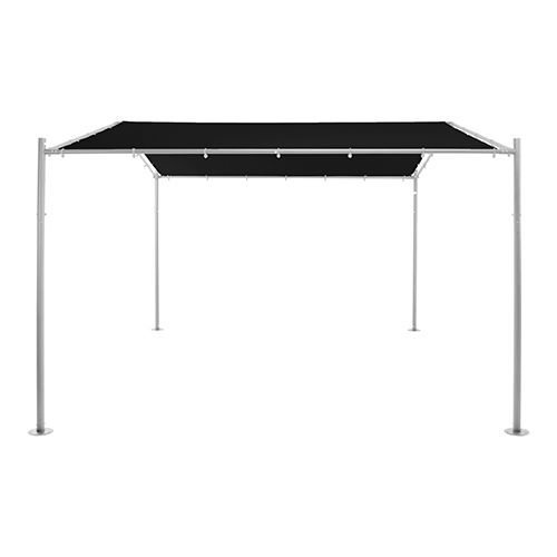 "Festa Roof" terrace covering 3m x 3m in black made of aluminum and polyester
