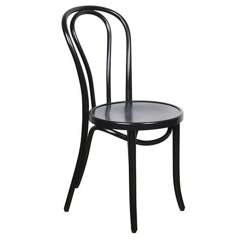 "Freiburg" wooden chair in black