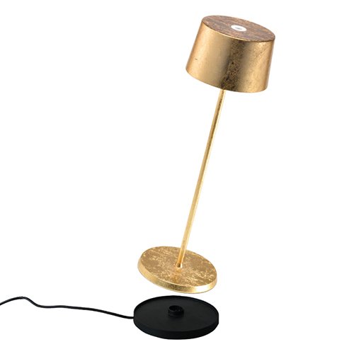 Tischlampe "Olivia" aus Aluminium aus gold 35 cm Höhe