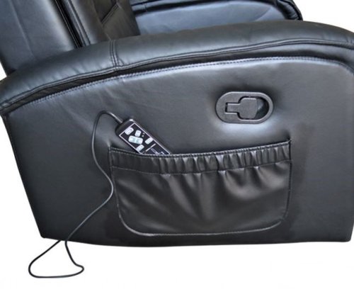 "Relax Me" sessel aus kunstleder mit massagefunktion in schwarz