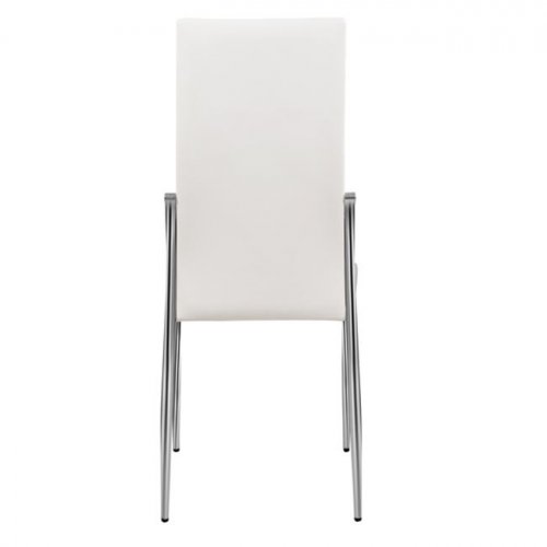 Küchenstuhl/ Weiß Kunstleder mit Metall Rahmen