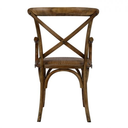 Bistrostuhl- Esszimmerstuhl-Designer Stuhl-Armlehnstuhl aus Holz | In Braun