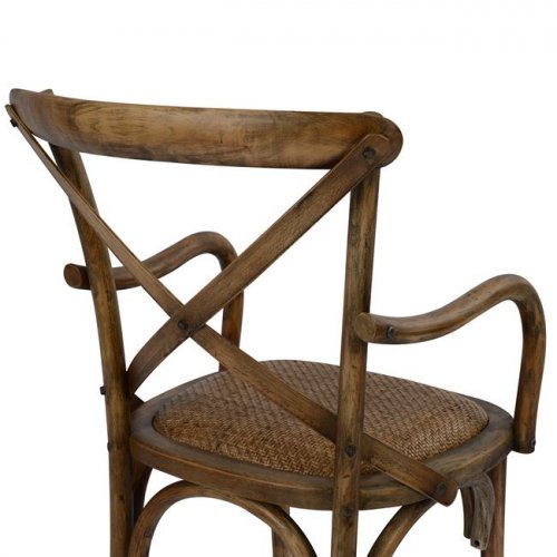 Bistrostuhl- Esszimmerstuhl-Designer Stuhl-Armlehnstuhl aus Holz | In Braun