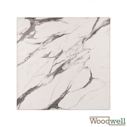 Werzalit Tischplatten günstig kaufen | Tischplatte "Weißer Marmor" 60x60 cm