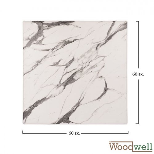 Werzalit Tischplatten günstig kaufen | Tischplatte "Weißer Marmor" 60x60 cm