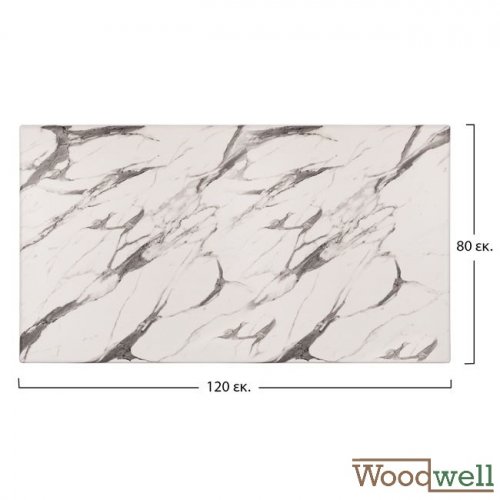 Werzalit Tischplatten günstig kaufen | Tischplatte "Weißer Marmor" 120x80 cm