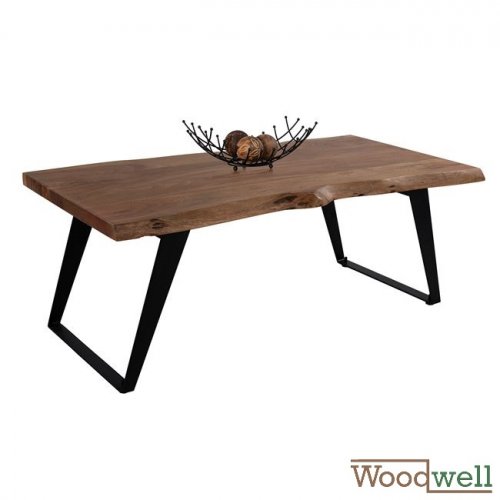 Tisch aus massivem Akazienholz 118x59,5x47 cm | Baumstamm Möbel