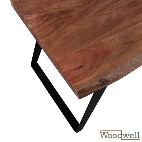 Tisch aus massivem Akazienholz 118x59,5x47 cm | Baumstamm Möbel