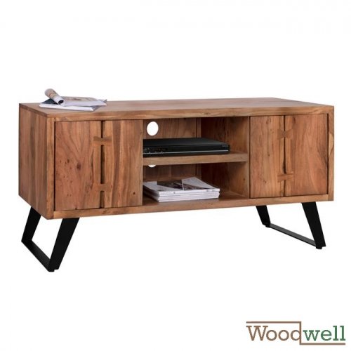 Sideboard FANCI aus massivem Akazienholz in Naturfarbe | Baumstamm Möbel
