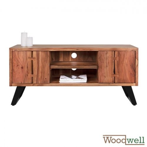 Sideboard FANCI aus massivem Akazienholz in Naturfarbe | Baumstamm Möbel