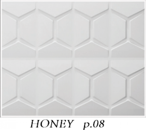 "Honey" wall panels in white - 1 square meter