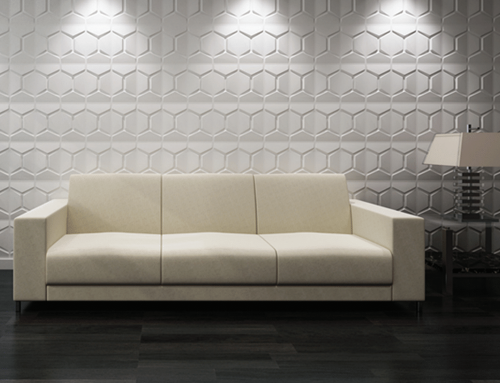 "Honey" wall panels in white - 1 square meter