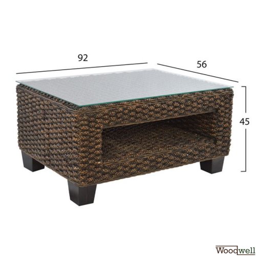 Handgefertigte Sofaecke Bamboo ROCKY II mit 4 Sitzen und Tisch