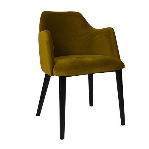 Velvet chair "Ivy" in yellow gold