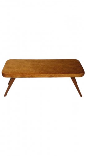 Bank "Luigi" 120x48x46 cm aus Stoff und Holzbeinen
