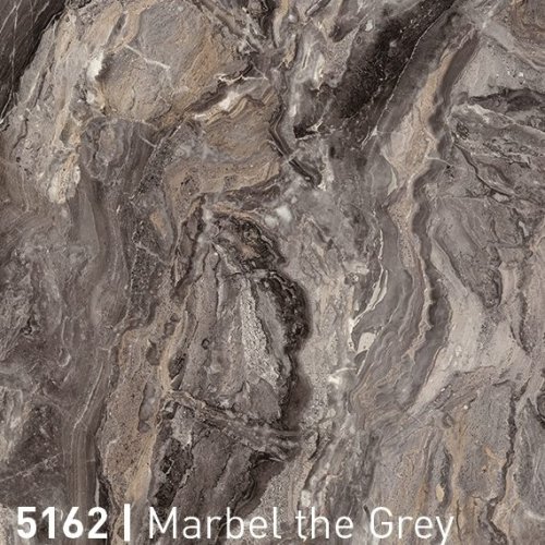 HPL table top “Marbel the Grey” in marble look 60x60 cm, thickness 12mm