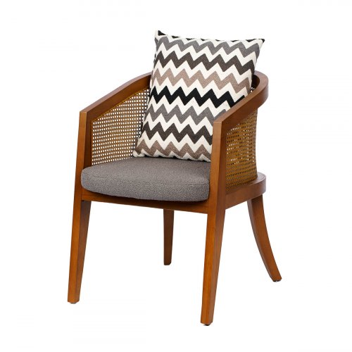 "Monaco" armchair made of wood and rattan back
