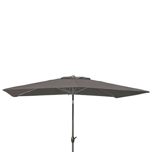"Mambo" parasol made of aluminum and polyester in taupe - 300x200