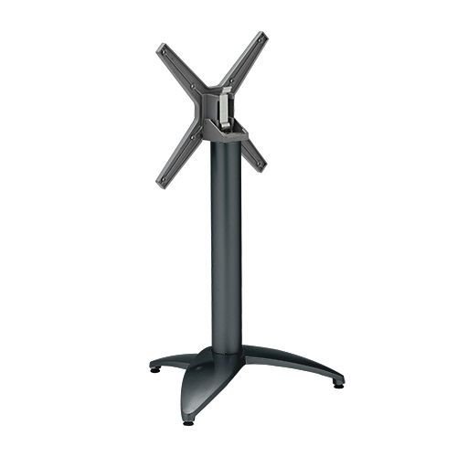 Outdoor Tischuntergestell "Napels 3" aus Aluminium 72cm Höhe in Grau stapelbar