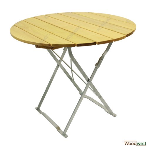Klappbarer Biergarten-Tisch 90 cm rund Robinie in 4 Farbtönen
