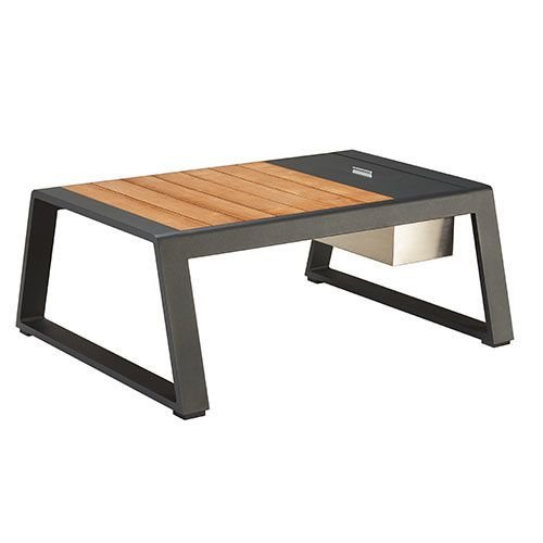 Outdoor-Set "New York" mit 3-Sitzer-Sofa schwarz Aluminium