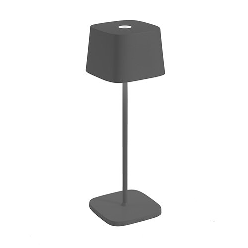 Tischlampe "Ofelia" aus Aluminium in Anthrazit 29cm Höhe