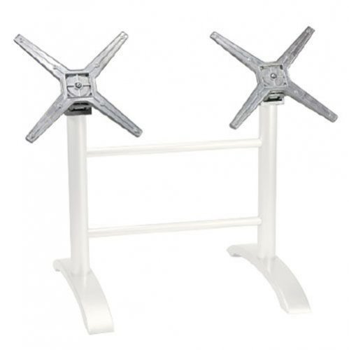 Outdoor Tischuntergestell "Trento 2F" aus Aluminium 72cm Höhe in weiß
