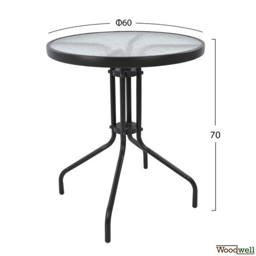 Outdoor-Esstisch-Set mit 1 Metall-Außentisch in grau-anthrazitfarbener Farbe mit eingebautem Sicherheitsglas | 2 Sessel in grau mit textilene