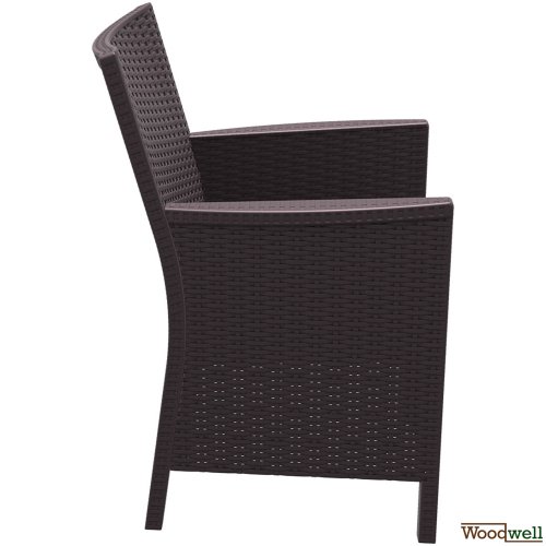 California outdoor armchair in brown