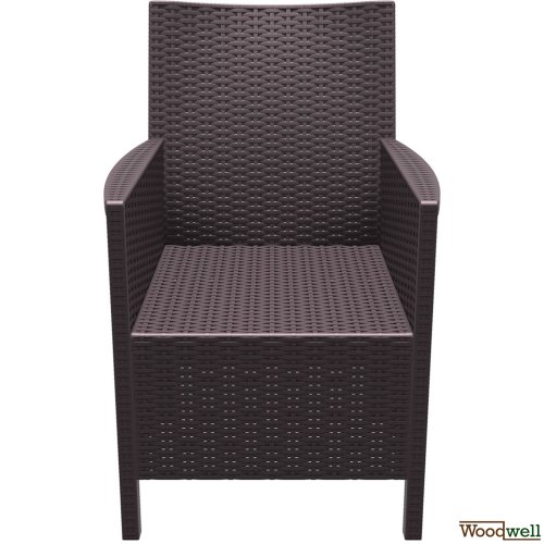 California outdoor armchair in brown