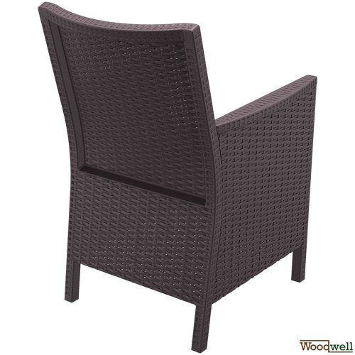 California outdoor armchair in brown