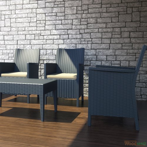 Outdoor-Sessel California in Grau