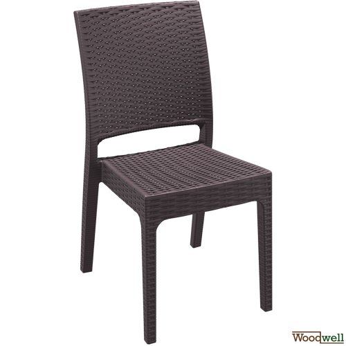 Polyrattan-Gartenstuhl Florida I XXL - Bistrostuhl aus Kunststoff mit Einer max. Belastbarkeit von: 160 kg I erhältlich Braun