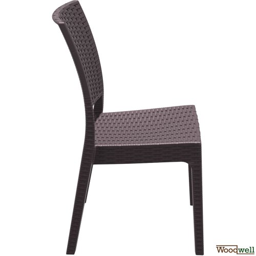 Polyrattan-Gartenstuhl Florida I XXL - Bistrostuhl aus Kunststoff mit Einer max. Belastbarkeit von: 160 kg I erhältlich Braun