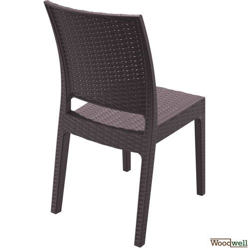 Polyrattan-Gartenstuhl Florida I XXL - Bistrostuhl aus Kunststoff mit Einer max. Belastbarkeit von: 160 kg I erhältlich Braun