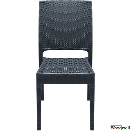 Polyrattan-Gartenstuhl Florida I XXL - Bistrostuhl aus Kunststoff mit Einer max. Belastbarkeit von: 160 kg I erhältlich Grau