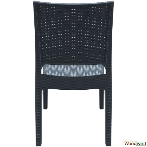 Polyrattan-Gartenstuhl Florida I XXL - Bistrostuhl aus Kunststoff mit Einer max. Belastbarkeit von: 160 kg I erhältlich Grau