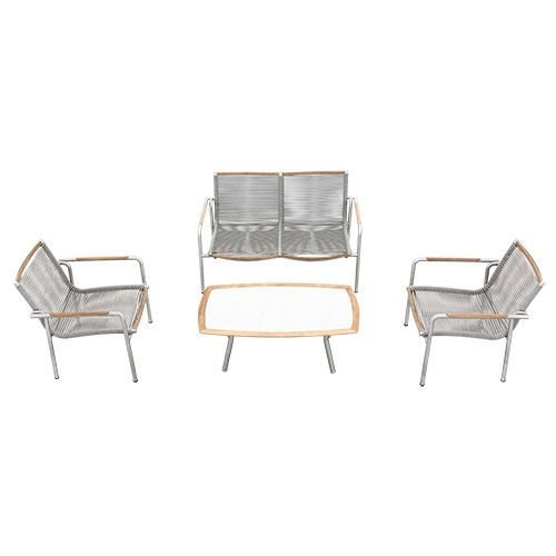 "PIONEER" LOUNGESET 4-TEILIG AUS STAHL