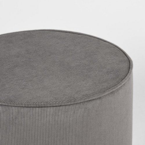 Hocker Tibo 55x55x40 cm Dunkelgraues Ribcord